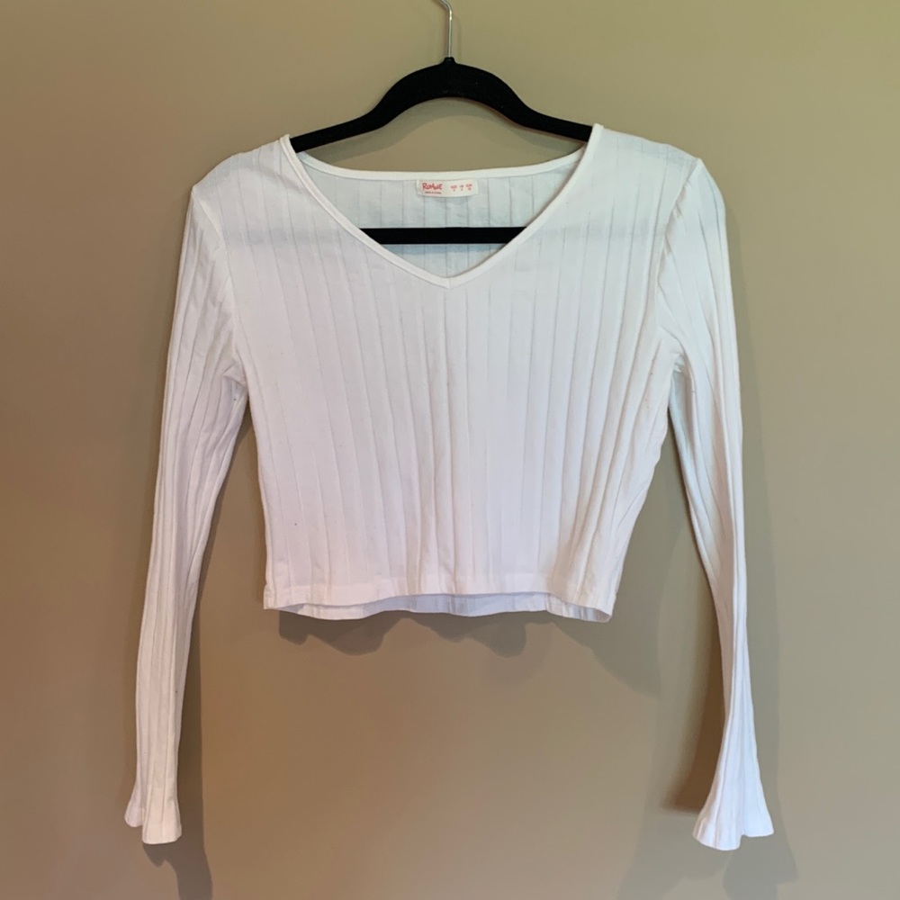 white crop top